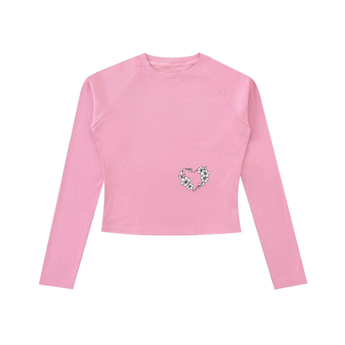 Dyed Washed Raglan Long Sleeve Slim T-Shirt