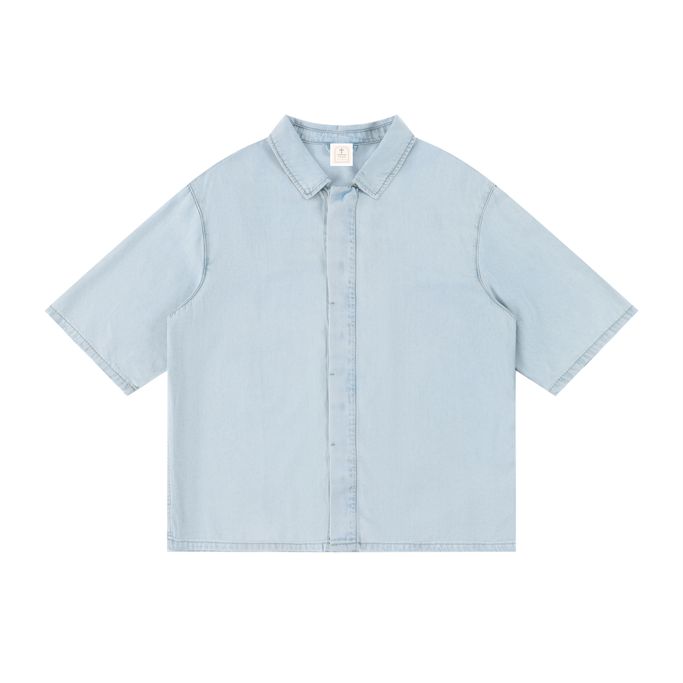 Unisex Vintage Wash Drop Shoulder Lyocell Shirt