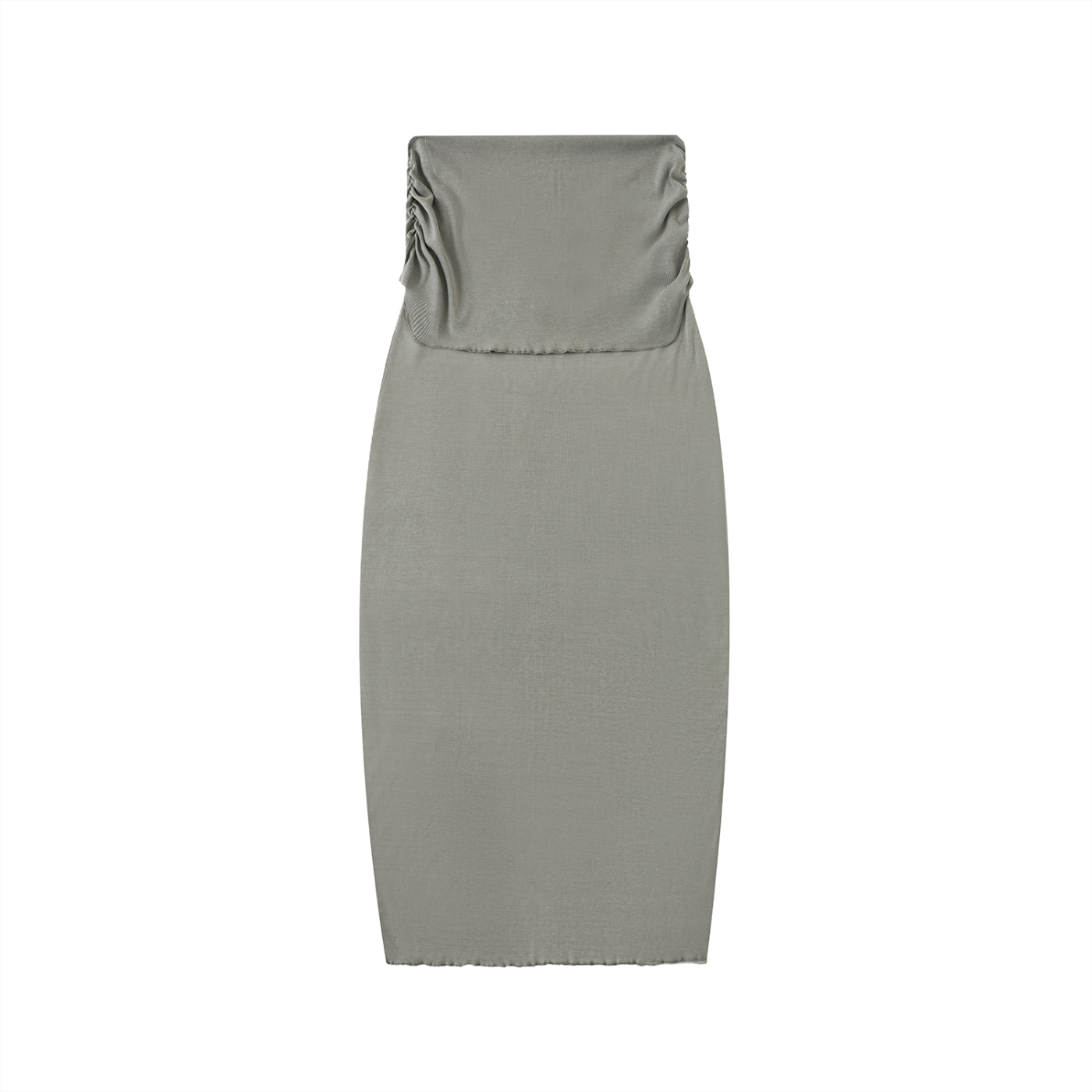 Dyed Washed Straight Slim Maxi Skirt