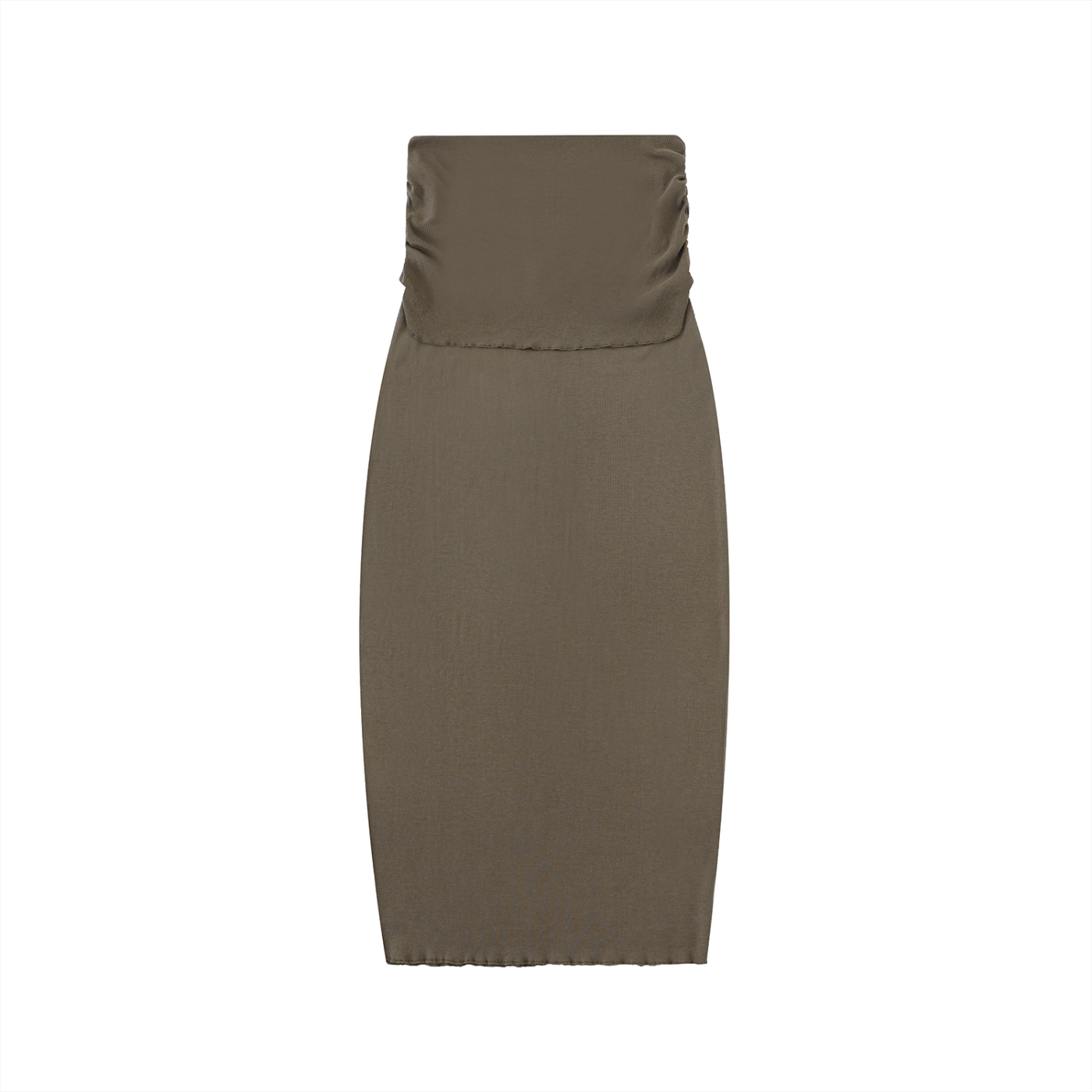Dyed Washed Straight Slim Maxi Skirt
