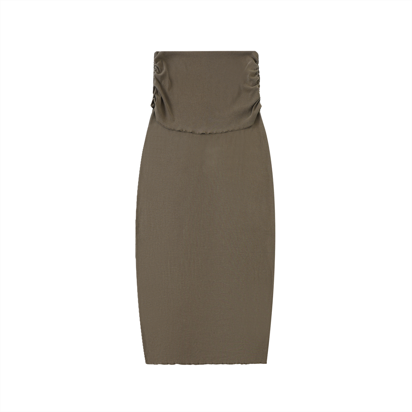 Dyed Washed Straight Slim Maxi Skirt