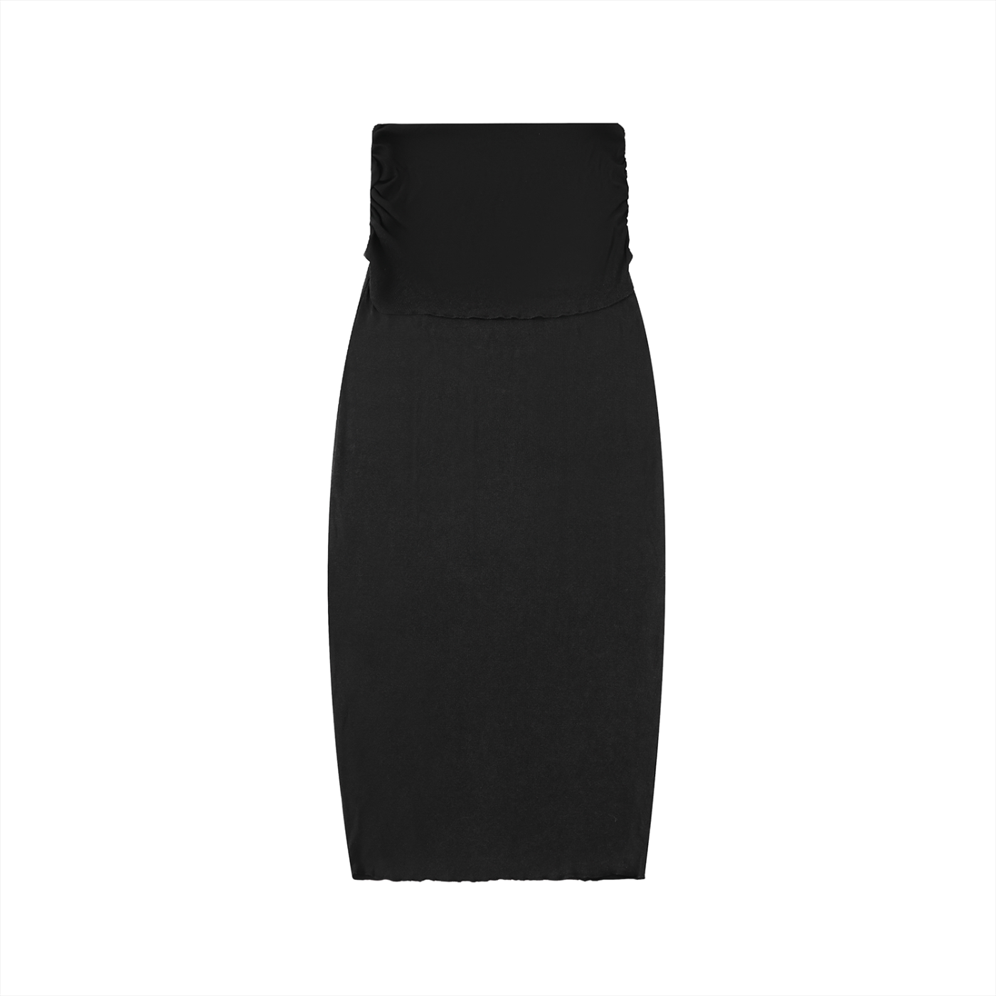 Dyed Washed Straight Slim Maxi Skirt