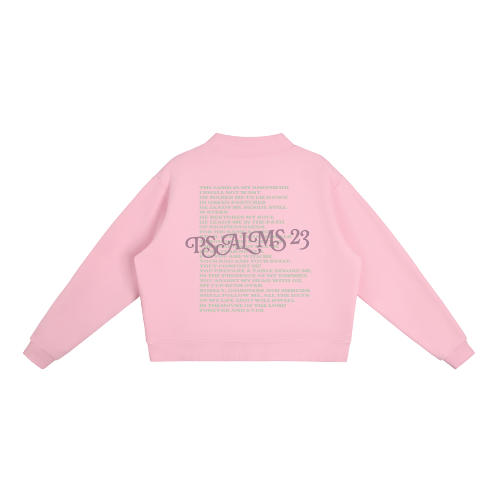 Essential Fleece Mock-Neck Crew Sweatshirt