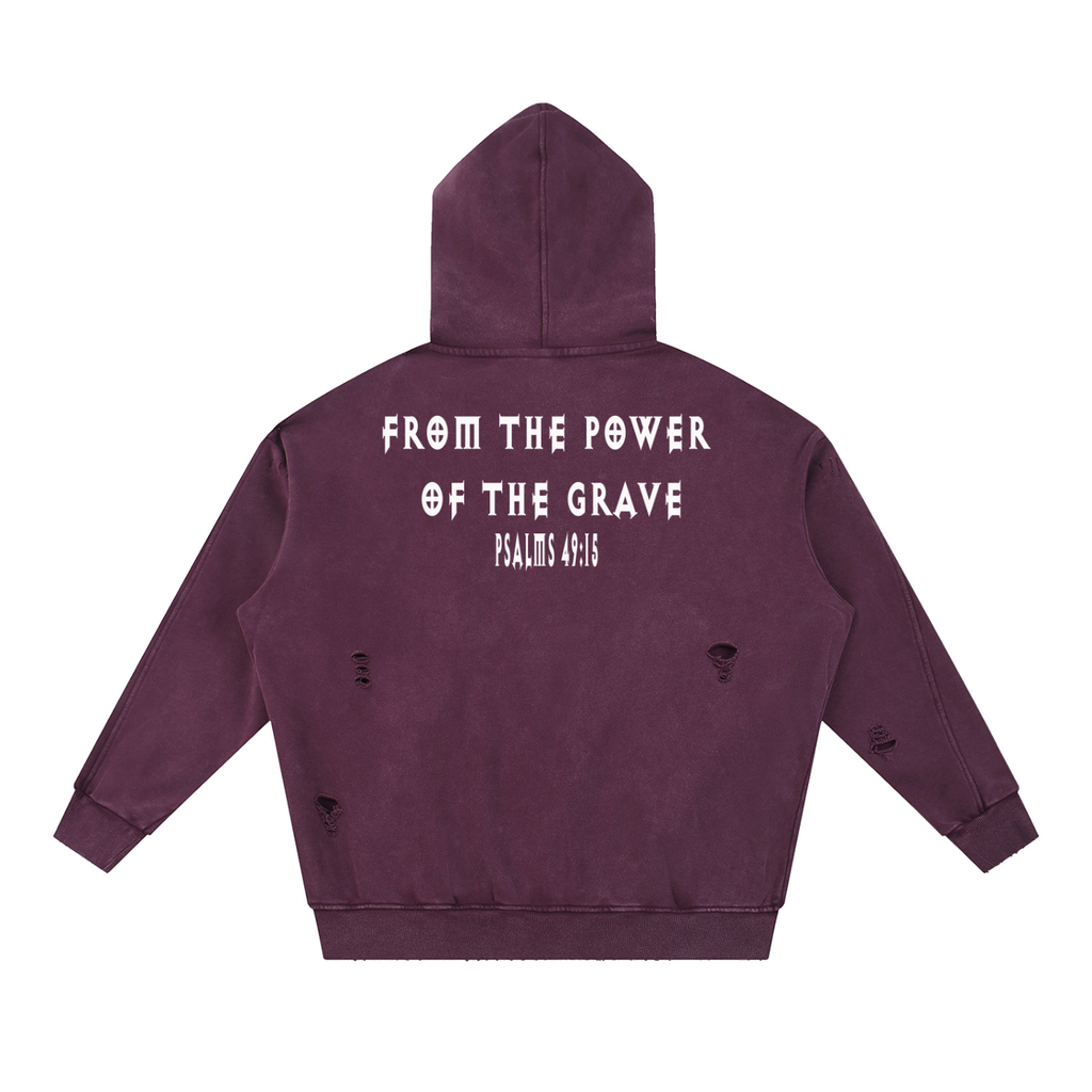 God Redeemed Me, Distressed Panel Pocket Hoodie