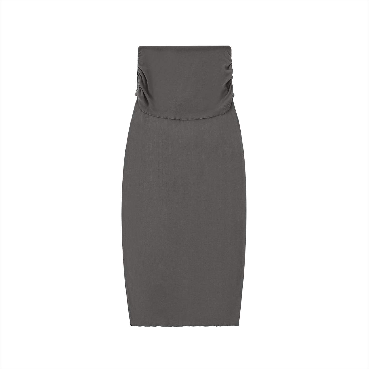 Dyed Washed Straight Slim Maxi Skirt