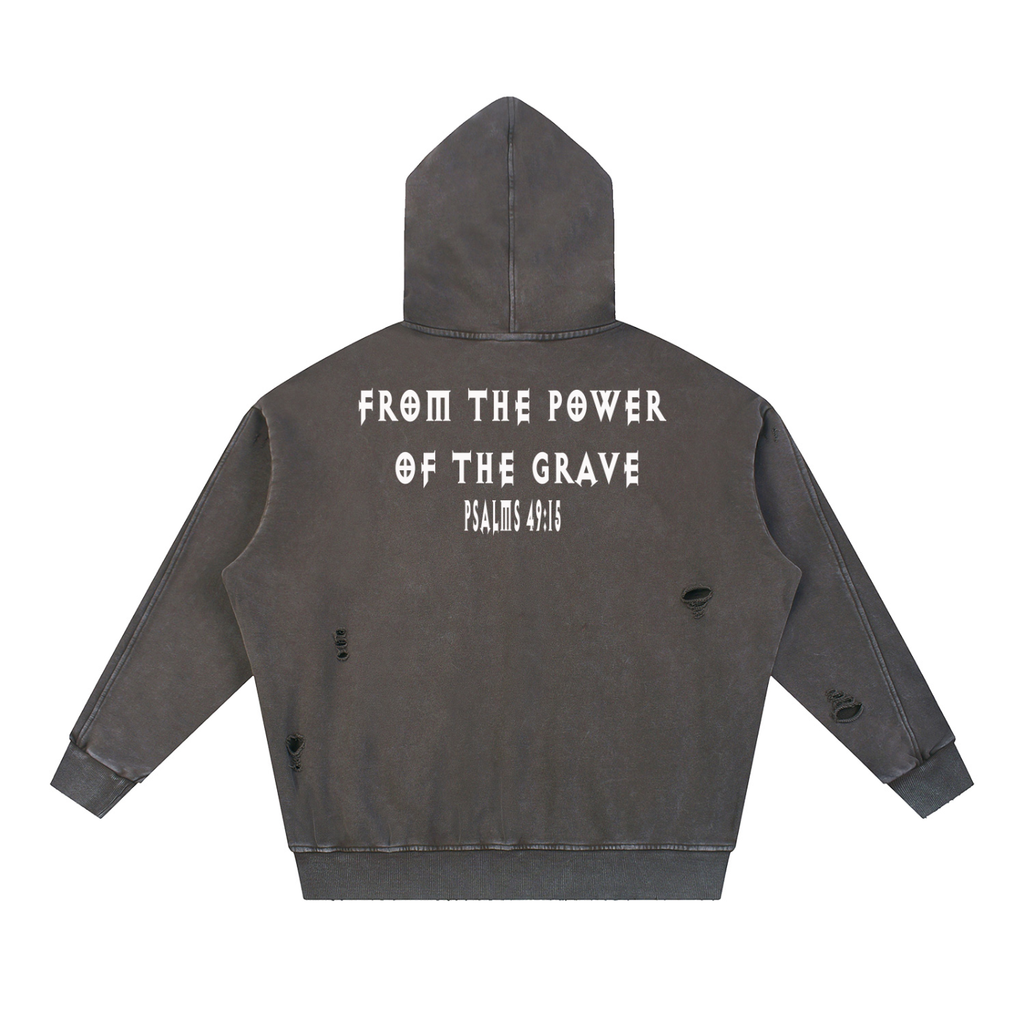 God Redeemed Me, Distressed Panel Pocket Hoodie