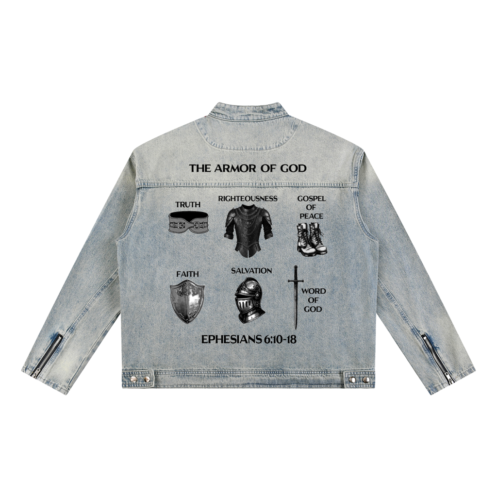 The Amor of God, Vintage Zip Denim Jacket