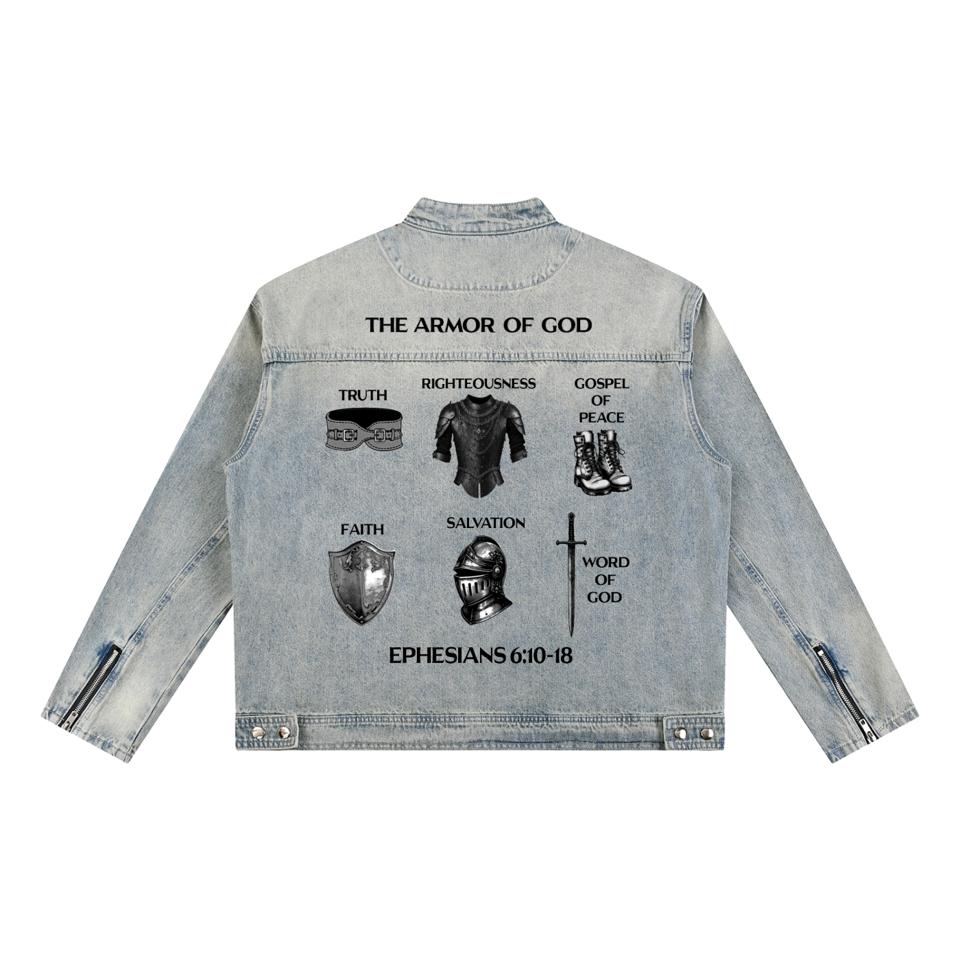 Vintage Wash Zip Denim Jacket