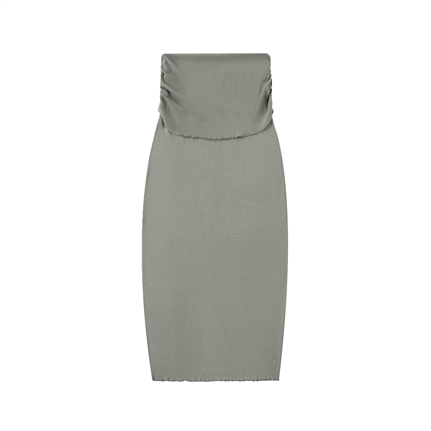 Dyed Washed Straight Slim Maxi Skirt