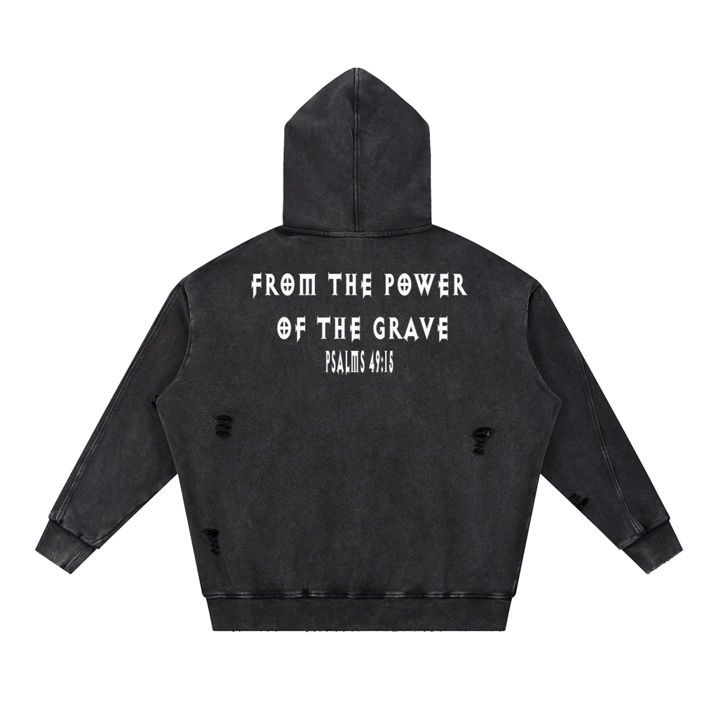 God Redeemed Me, Distressed Panel Pocket Hoodie