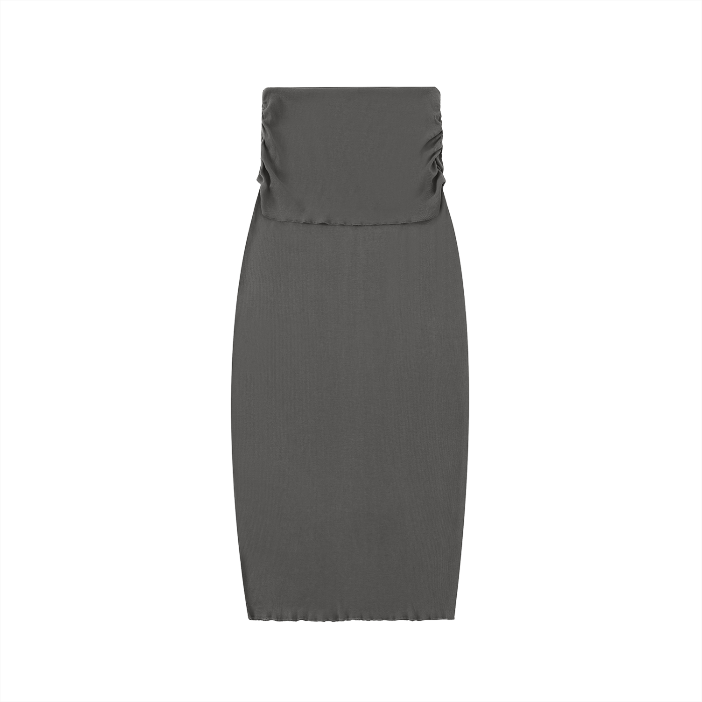 Dyed Washed Straight Slim Maxi Skirt