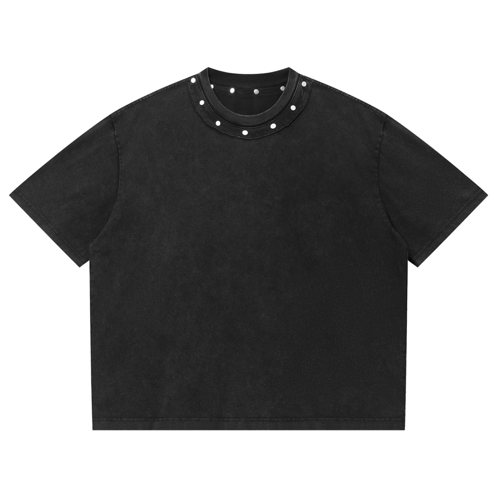 Simple Cross, Boxy Studded T-Shirt