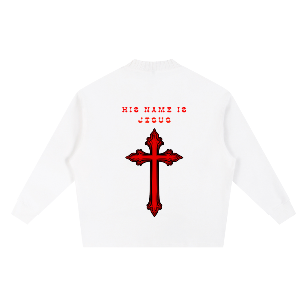 Knitted Round Neck Oversize Sweatshirt