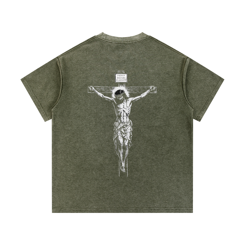 Mineral Wash Waffle Knit T-Shirt