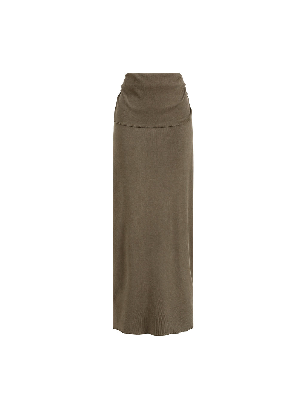 Dyed Washed Straight Slim Maxi Skirt