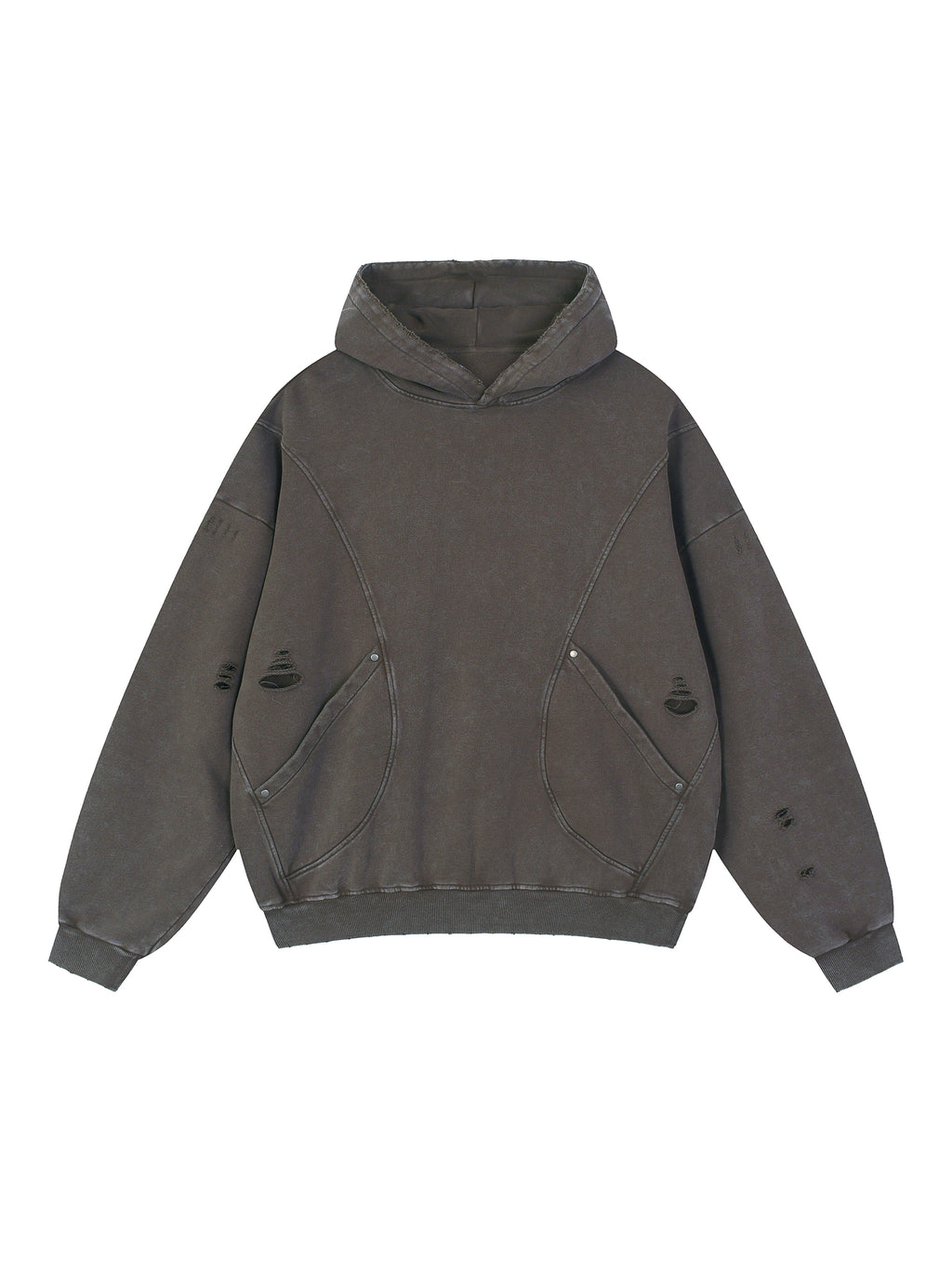 God Redeemed Me, Distressed Panel Pocket Hoodie
