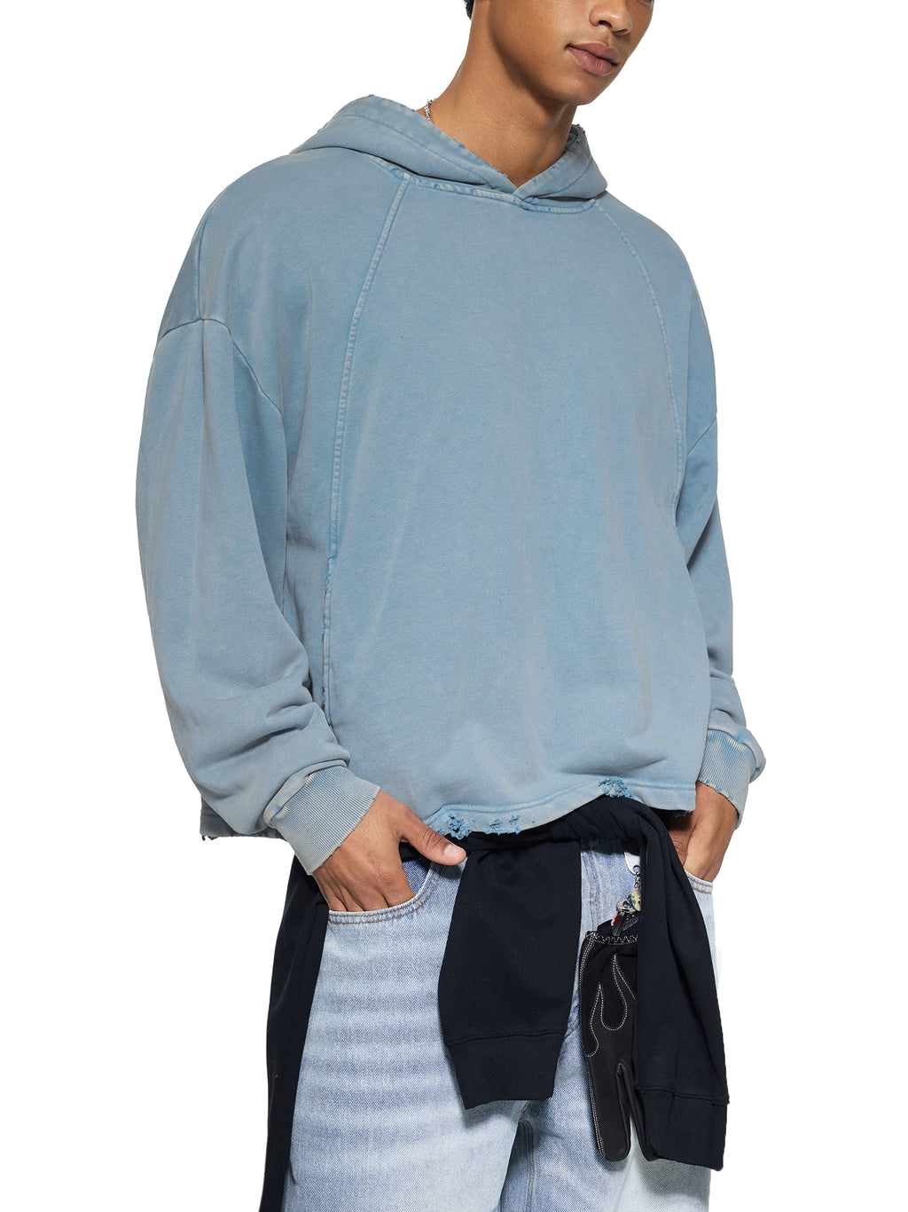 Where The Spirit of The Lord is...  Frayed-Hem Hoodie