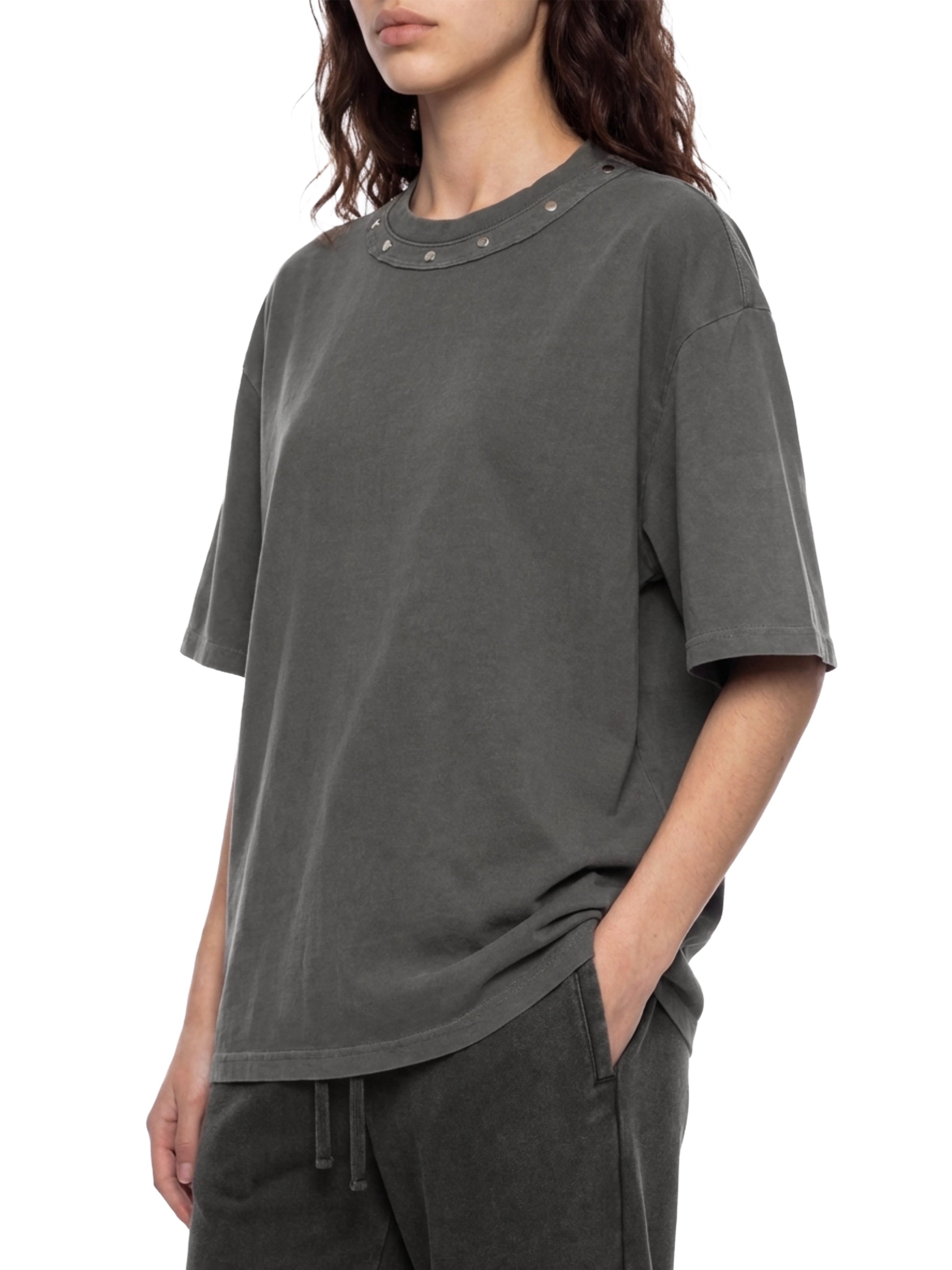Simple Cross, Boxy Studded T-Shirt